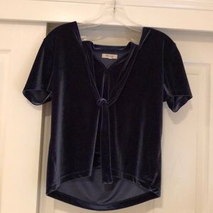 Velvet blue top